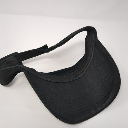 Unbranded Strapback Sun Visor Hat Black One Size Adjustable Blank
