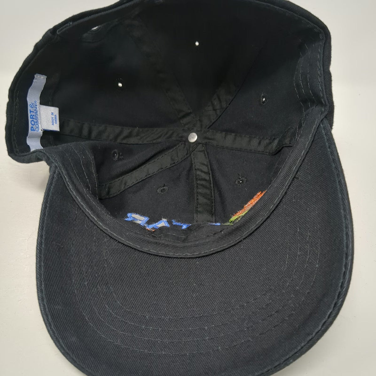 Port & Company Star Food Bank Black Baseball Cap One Size Strapback Cotton Hat