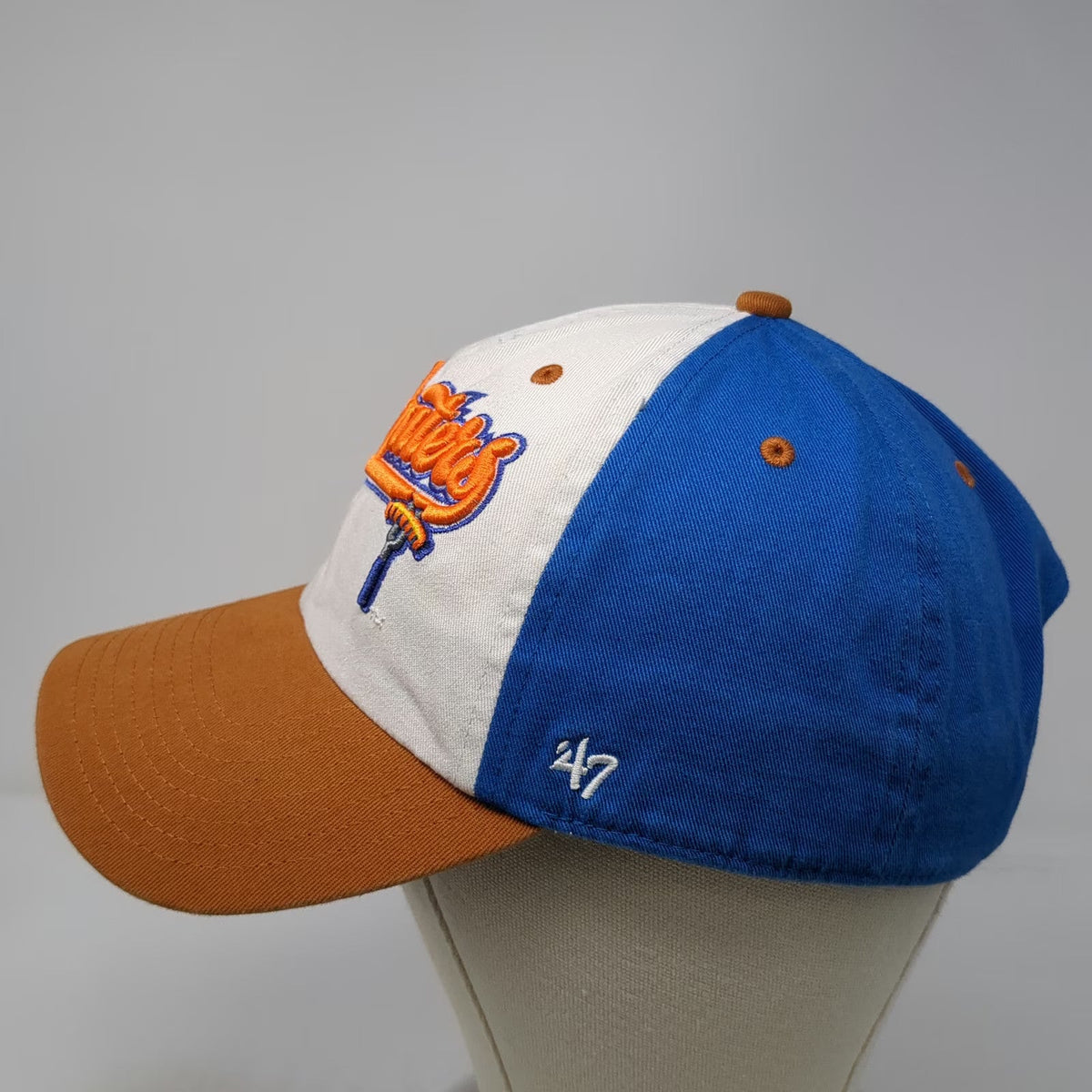 '47 Tailgaters Baseball Cap Blue White Brown One Size Slideback Cotton hat Logo