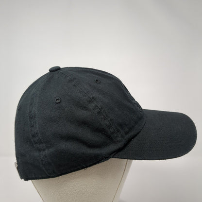 Adidas Slideback Hat Black One Size Adjustable Embroidered Vented Holes 6 Panel