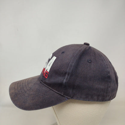 USA Strong Strapback Hat Blue OSFA Embroidered Pink Ribbon St. Luke's