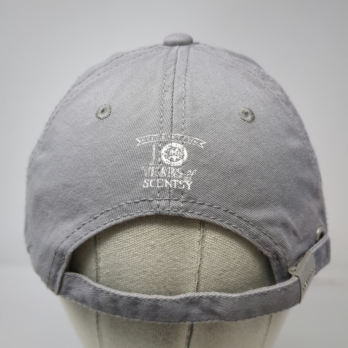Scentsy Fragrance Hat Blue Gray Baseball Cap One Size 10 Years Anniversary