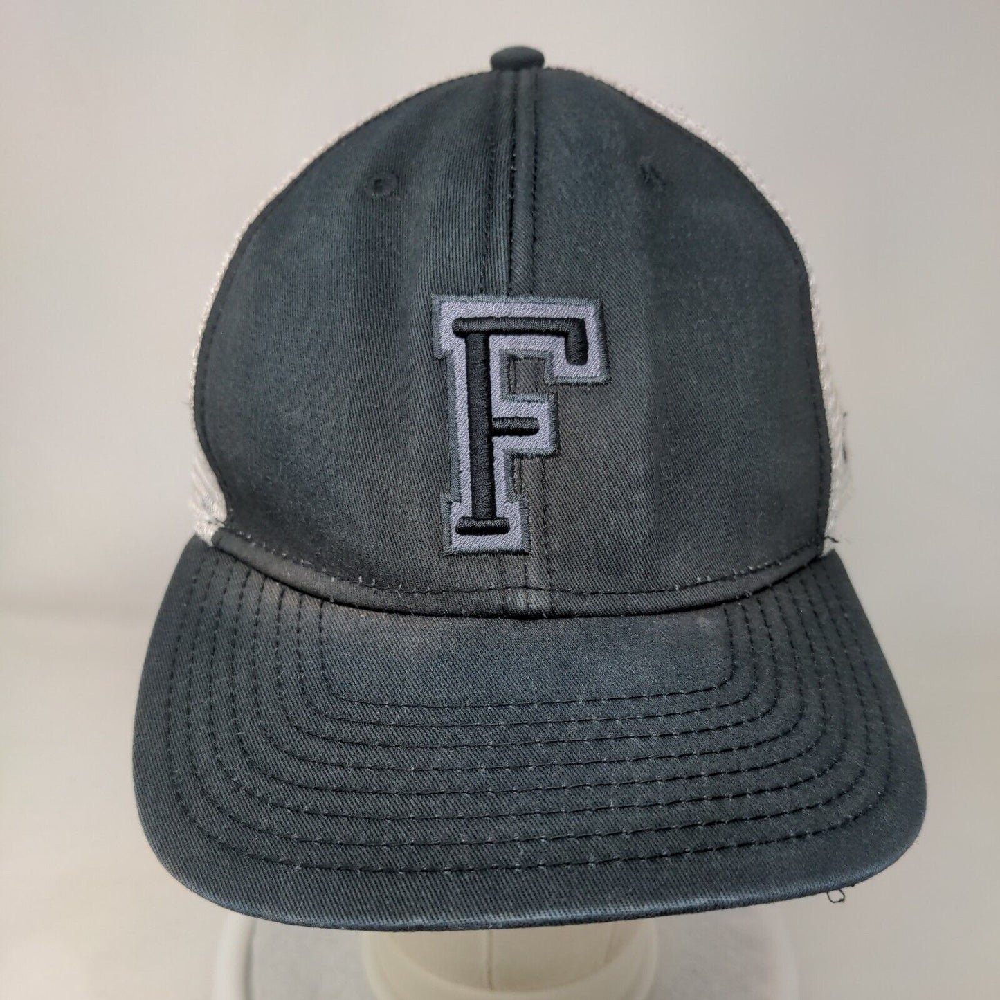 F Initial Snapback Trucker Hat Blue OSFM Low Profile Fit Mesh Back Under Armour