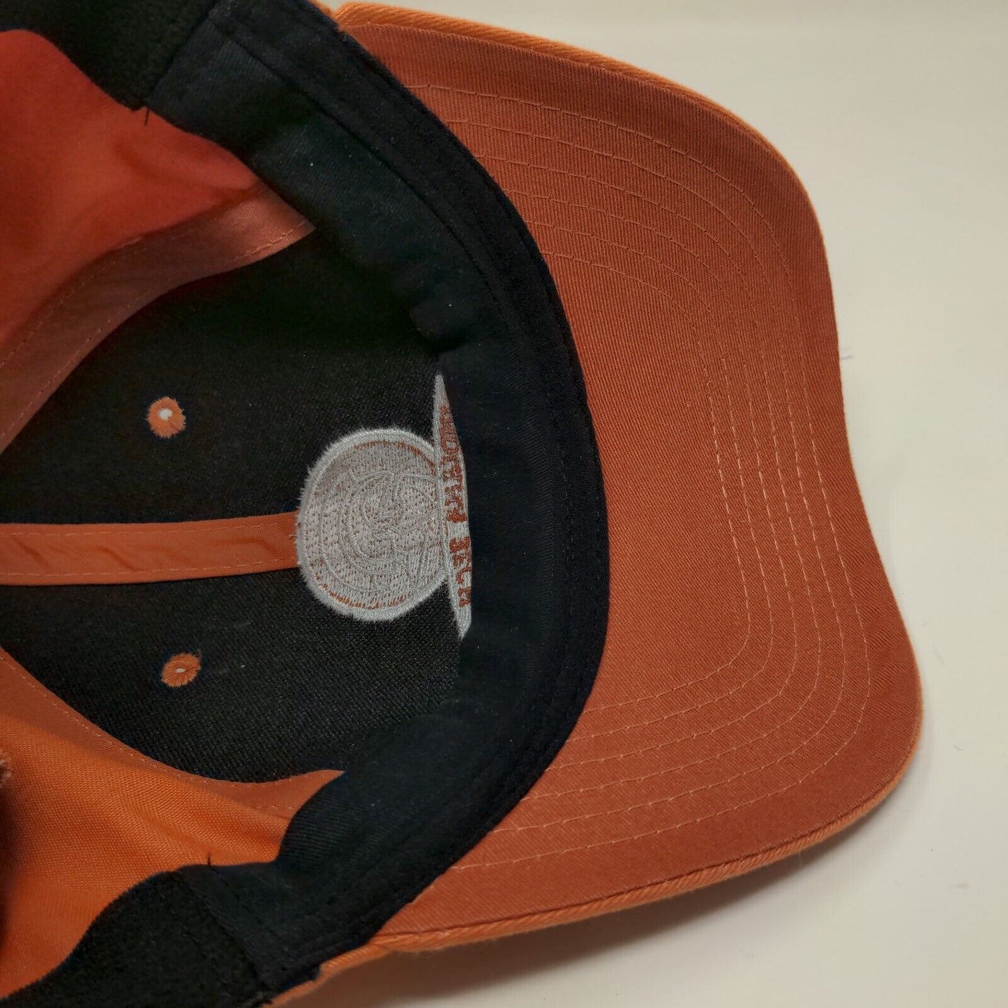 Unbranded Men's Fitted Hat Orange Size S/M Embroidered Indiana Tech Logo
