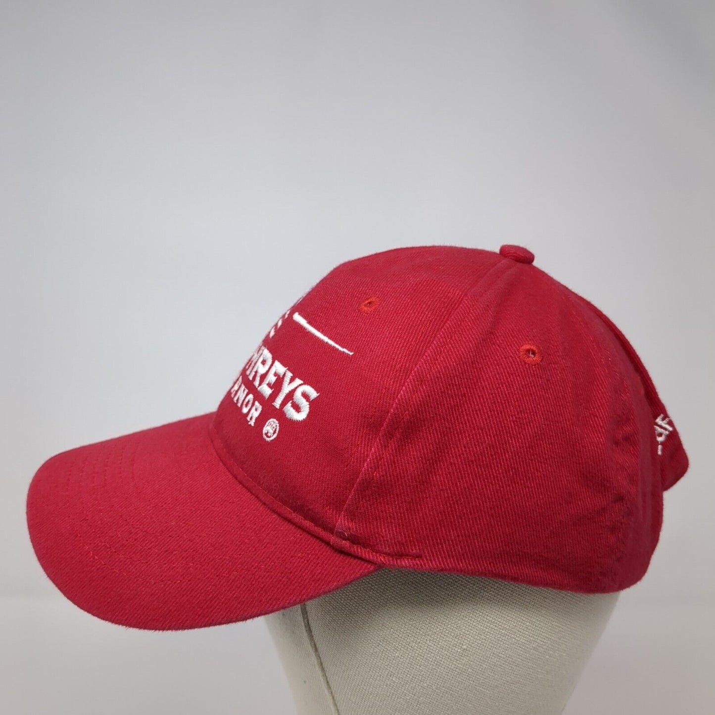 Humphreys Governor Slideback Hat Red One Size Adjustable Port & Company Cotton