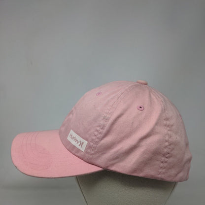 Hurley Slideback Hat Pink One Size Adjustable 6 Panel Vent Holes Yupoong