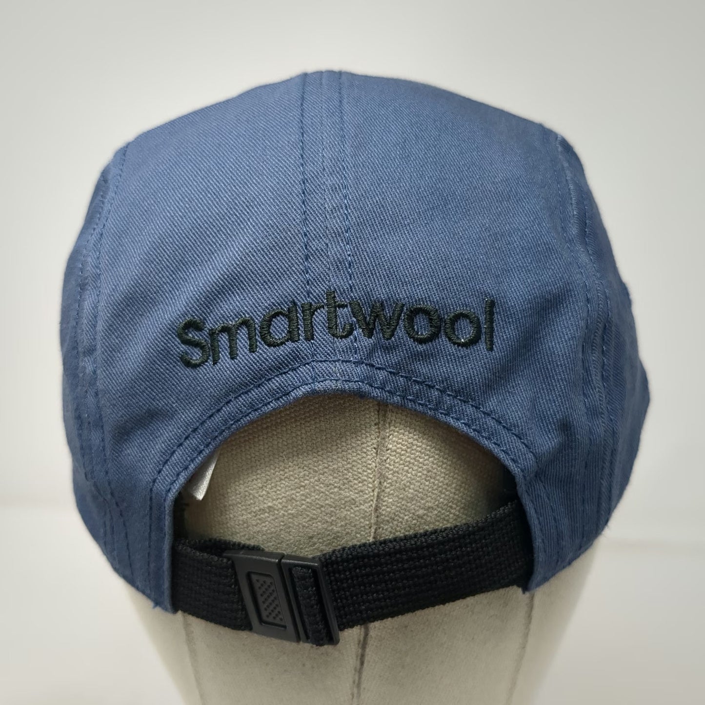 Smartwool 5 Panel Blue Hat One Size Adjustable Slideback Logo Pixel Art Patch