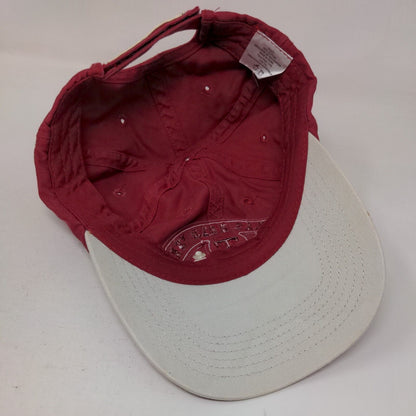 Texas Hold 'Em Player Strapback Hat Red Adult Embroidered Patch Adjustable