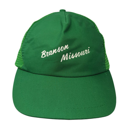Branson Missouri Snapback Trucker Hat Green One Size Mesh Back Outdoor