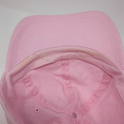 Unbranded Strapback Hat Pink One Size Adjustable Vented Holes 6 Panel Blank