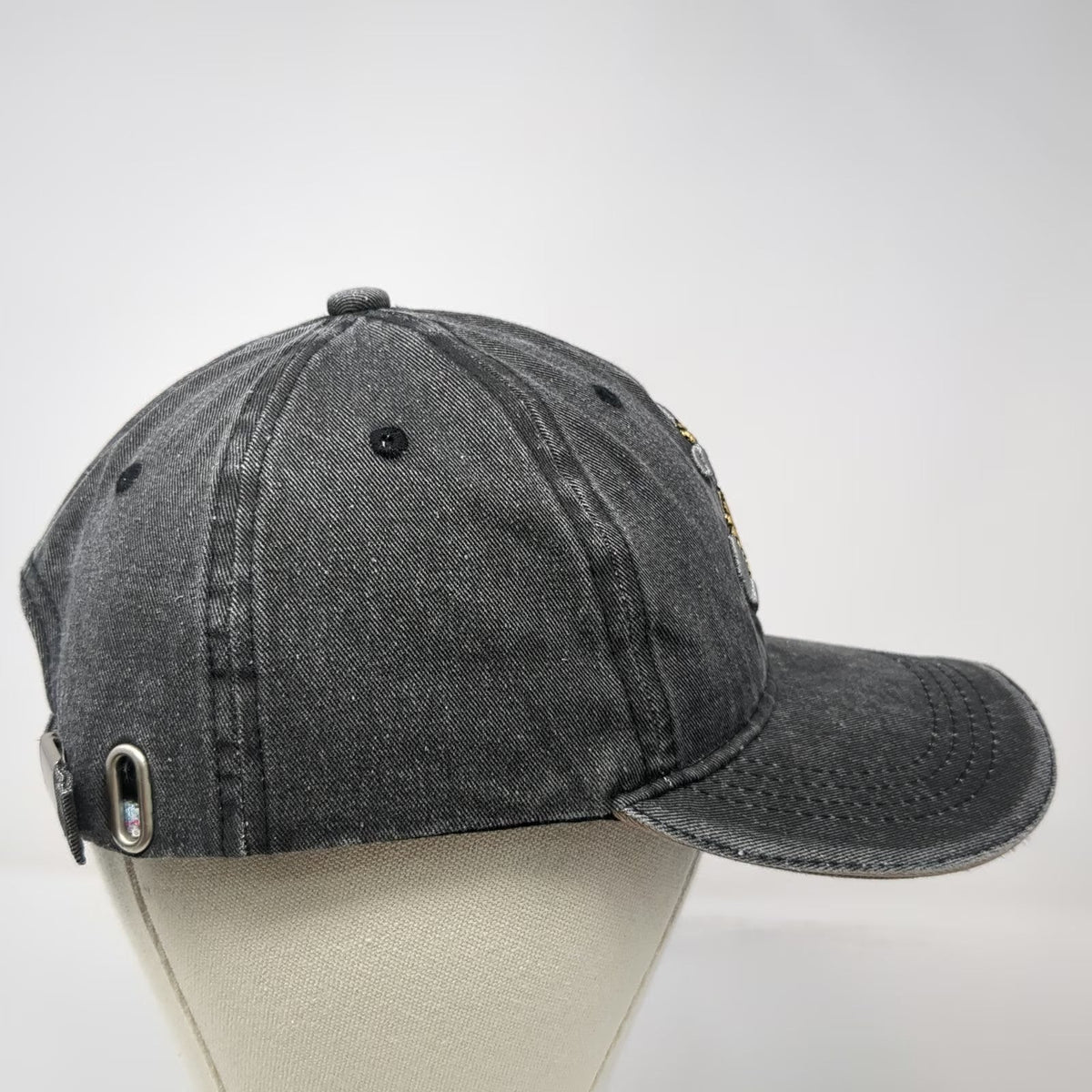 Gray Baseball Cap One Size Embroidered Anchor Nautical Distressed Adjustable Hat