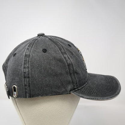 Gray Baseball Cap One Size Embroidered Anchor Nautical Distressed Adjustable Hat