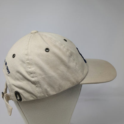 GAP Baseball Cap Beige One Size Blue Embroidered Slideback Hat September 26 1997