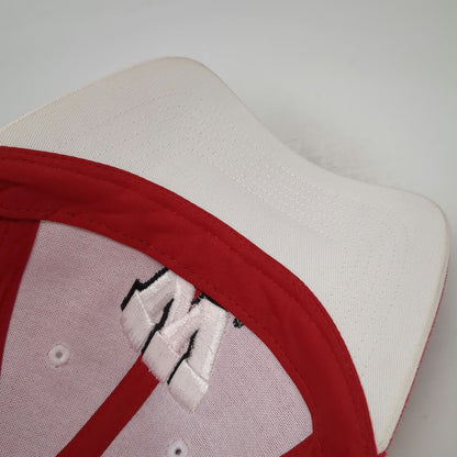 Wisconsin Badgers NCAA HMI Cap Red One Size White Black Strapback Embroidered