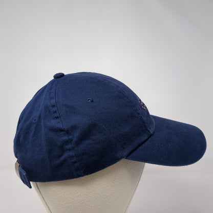 USA Slideback Hat Blue One Size Adjustable Embroidered Patriotic 6 Panel Cotton