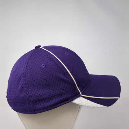 Augusta Sportswear Strapback Hat Purple One Size Adjustable Piping