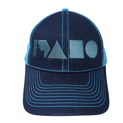 Idaho Strapback Trucker Hat Blue One Size Adjustable Embroidered Mesh Back