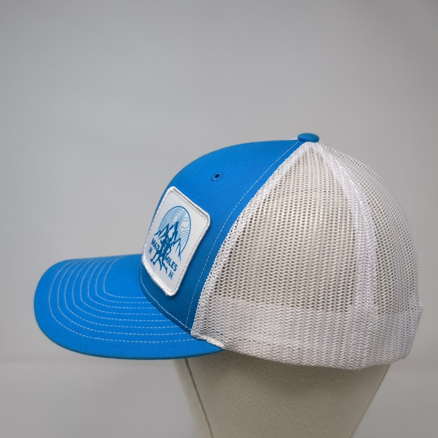M43 Miles 2024 Snapback Trucker Hat Blue OS Adjustable Mesh Back Richardson