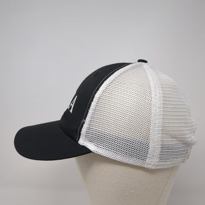 AJGA Snapback Trucker Hat Black OS Adjustable Embroidered Mesh Back Imperial