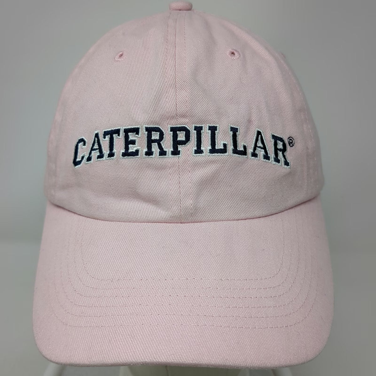 Caterpillar Baseball Cap Pink One Size CAT Logo Embroidered Slideback Cotton Hat
