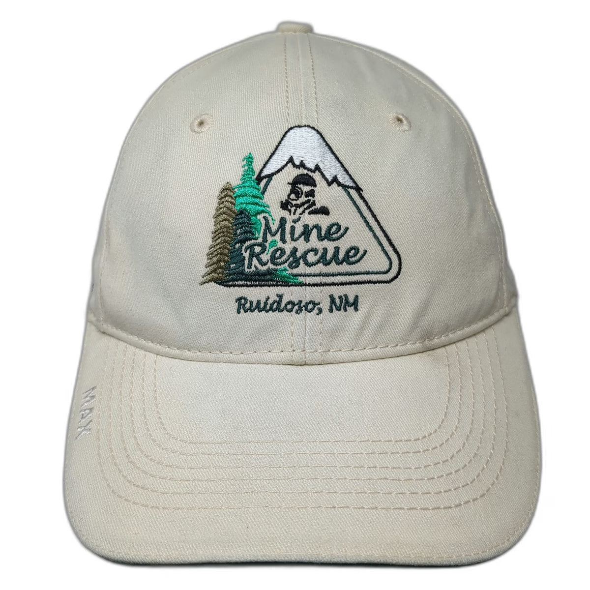 The MAX Baseball Cap Beige One Size Mine Rescue Ruidoso NM 2009 Association Hat