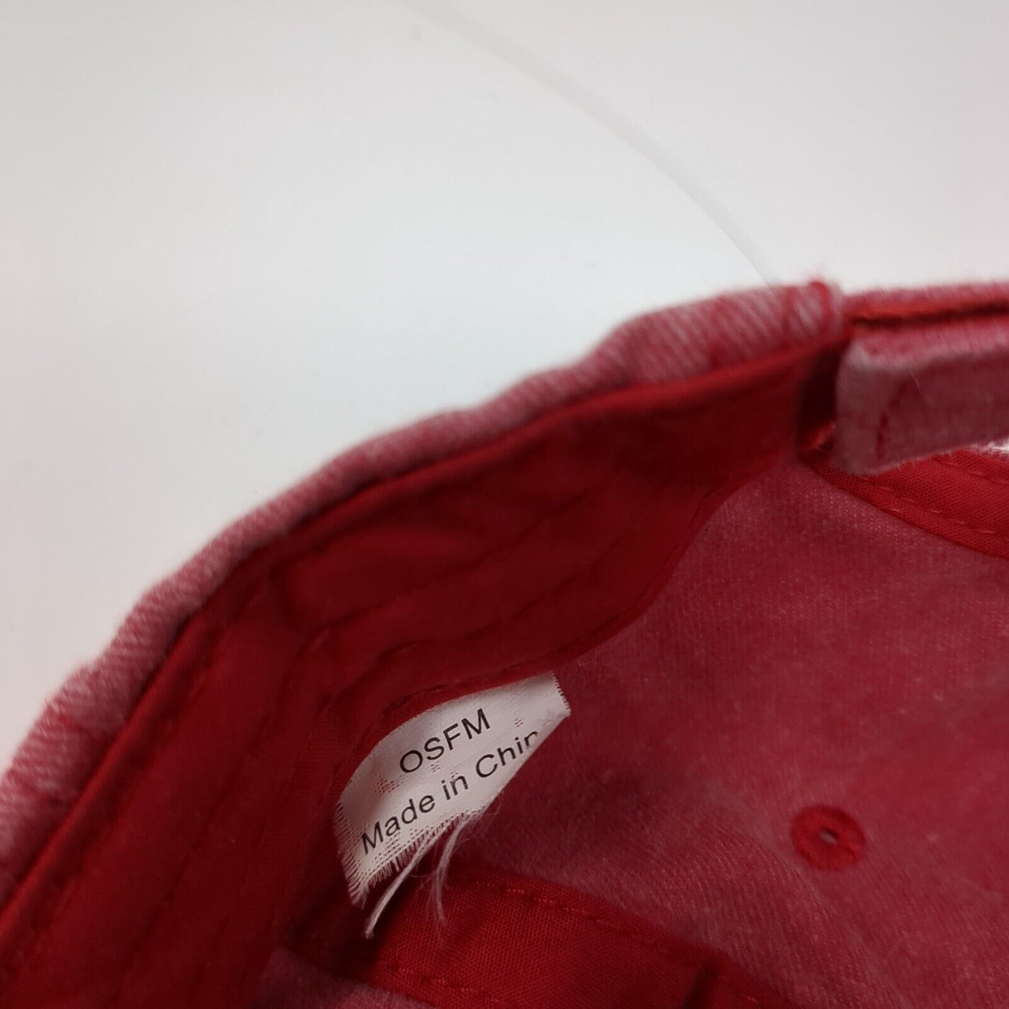 Unbranded Strapback Hat Red One Size Solid Adjustable Blank Vent Holes