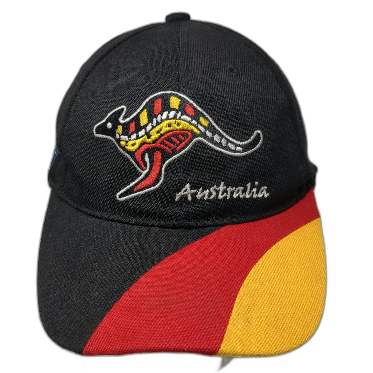 Baseball Cap Black Red Yellow One Size Australia Kangaroo Flag Strapback Hat