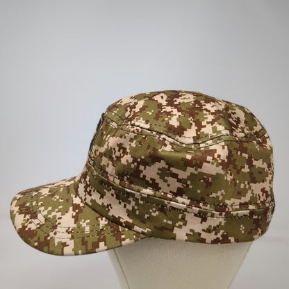 US Army Cap Green Brown Beige One Size Snapback Digital Camo Star Patch Hat