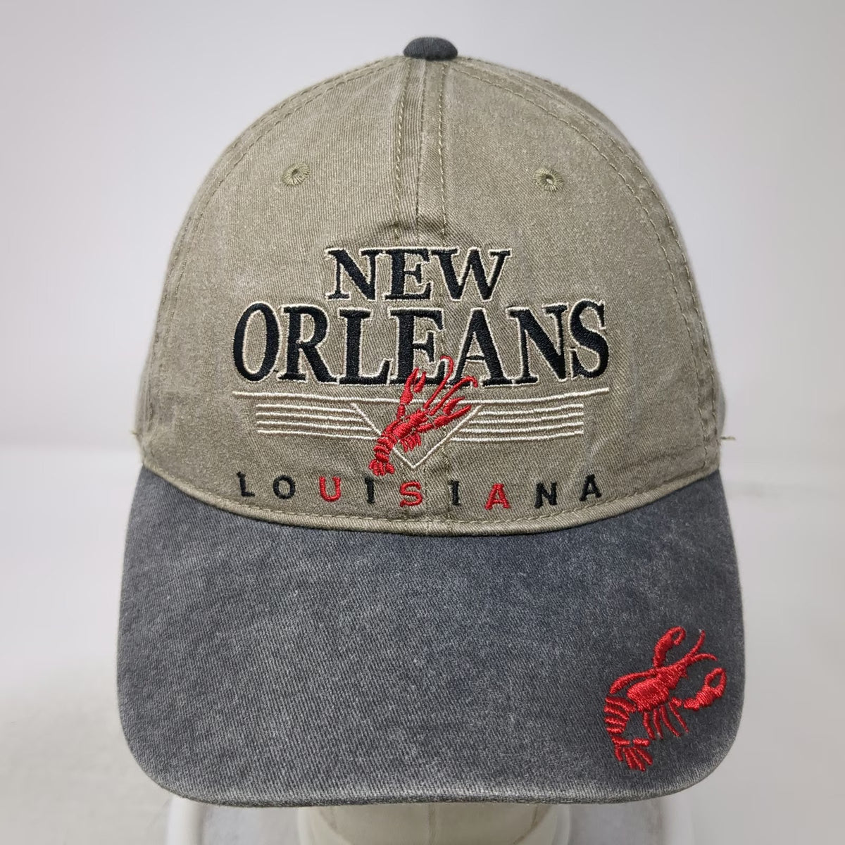 New Orleans Louisiana Crawfish Brown Baseball Cap OSFM Adjustable Souvenir Hat