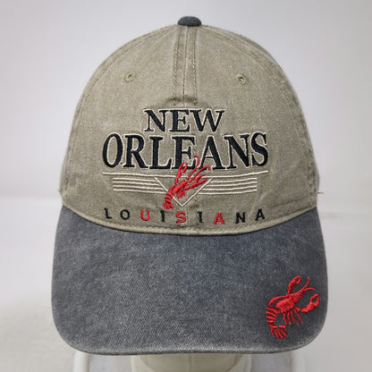 New Orleans Louisiana Crawfish Brown Baseball Cap OSFM Adjustable Souvenir Hat