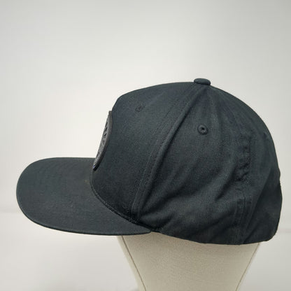 Fasthouse 5 Panel Black One Size Snapback Patch Checkered Flag Logo Moto Hat