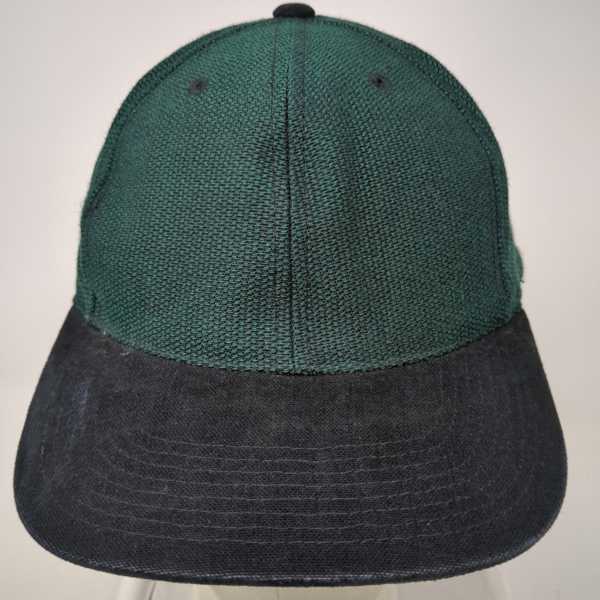 Luna Pier Baseball Cap Green Black One Size Two Tone Textured Hat Slideback