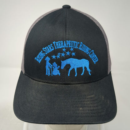 Pacific Headwear Trucker Hat Black One Size Snapback Mesh Horse Riding Center