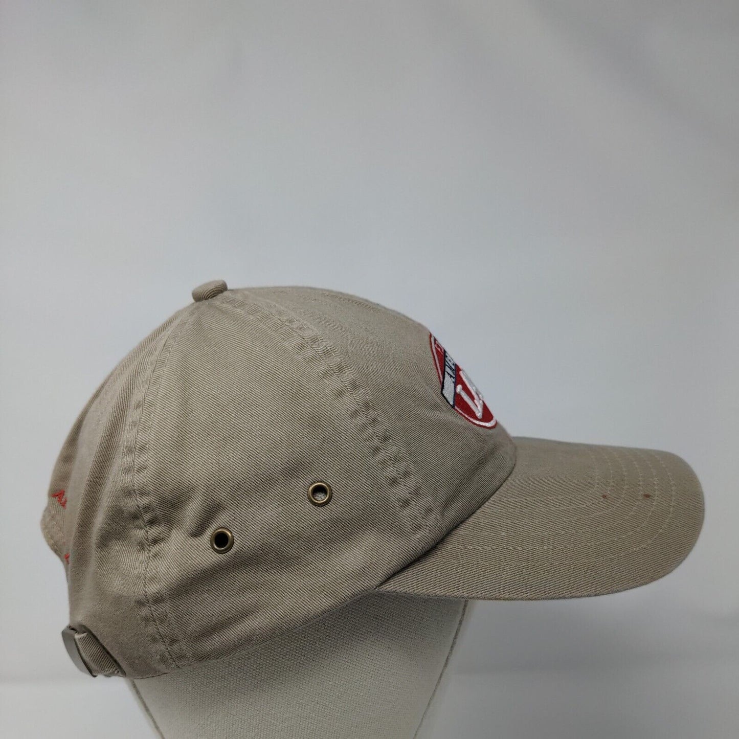 Fresh American Lamb Slideback Hat Tan One Size Adjustable Embroidered
