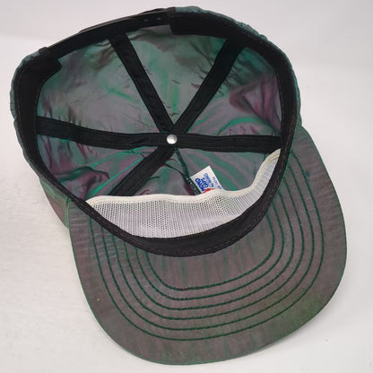 Wilsonart Iridescent Green Purple 5 Panel Snapback Hat OS Vintage Embroidered OS