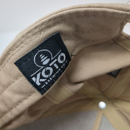 KOTO Brewing Co 5 Panel Hat Beige One Size Snapback Mountain Logo Brewery Cotton