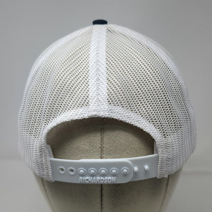 Richardson 112 Trucker Hat Blue One Size Mesh Snapback Blank Contrast Stitch