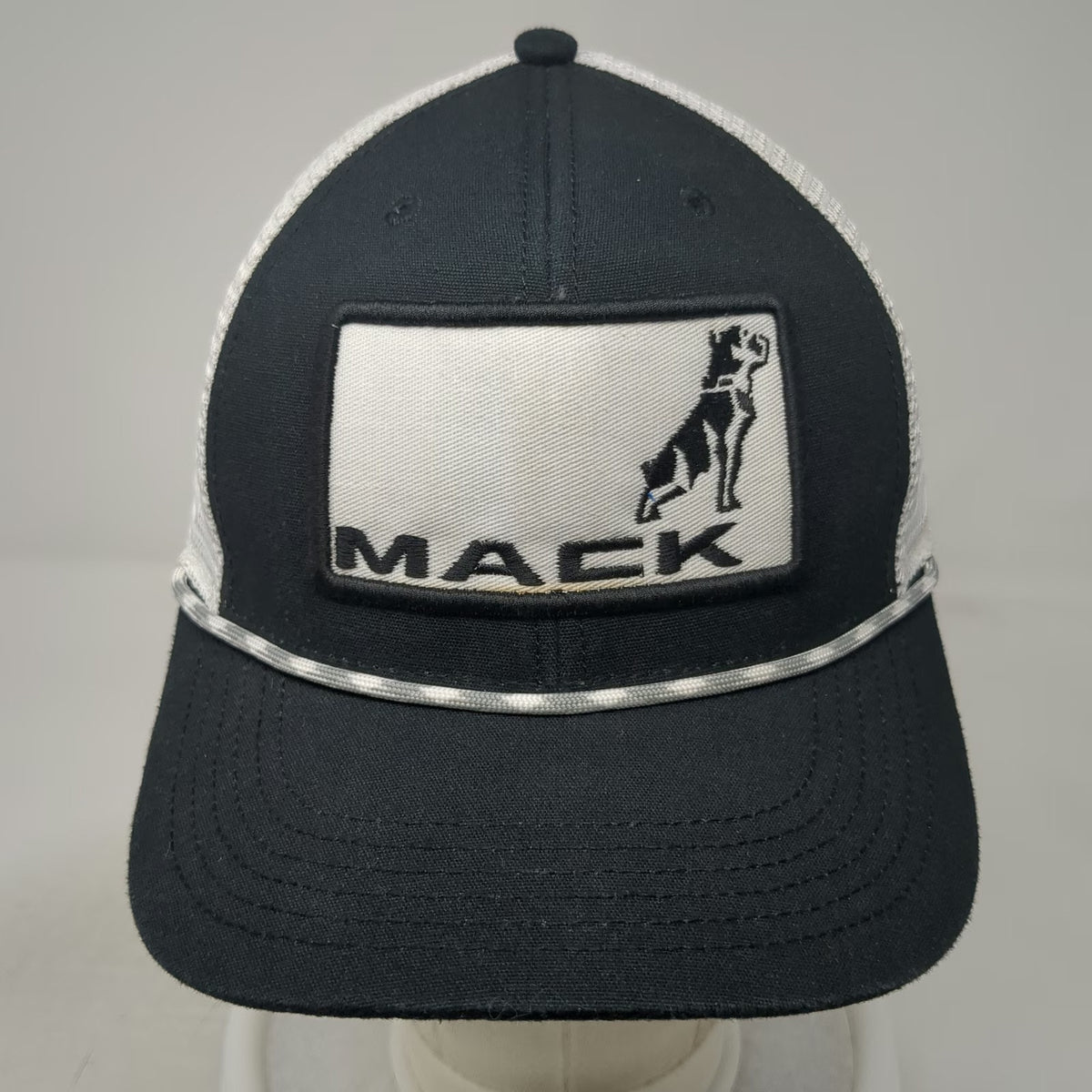 Legacy Mack Trucks Bulldog Logo Trucker Hat Black One Size Mesh Snapback Rope