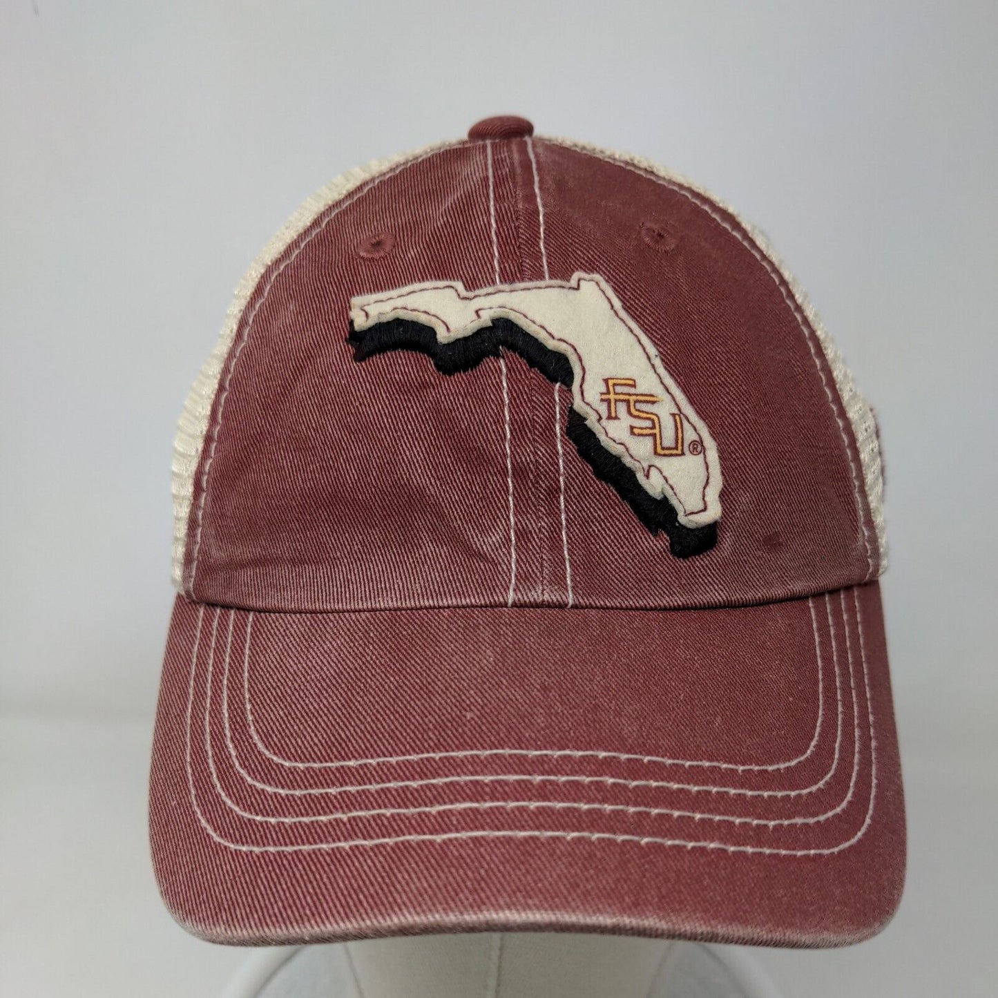 Top of the World Boy's Snapback Mesh Back Hat Red Florida State University Logo