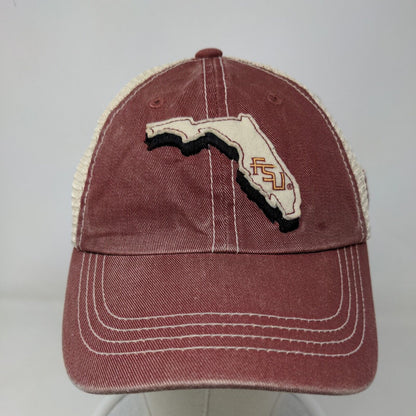 Top of the World Boy's Snapback Mesh Back Hat Red Florida State University Logo
