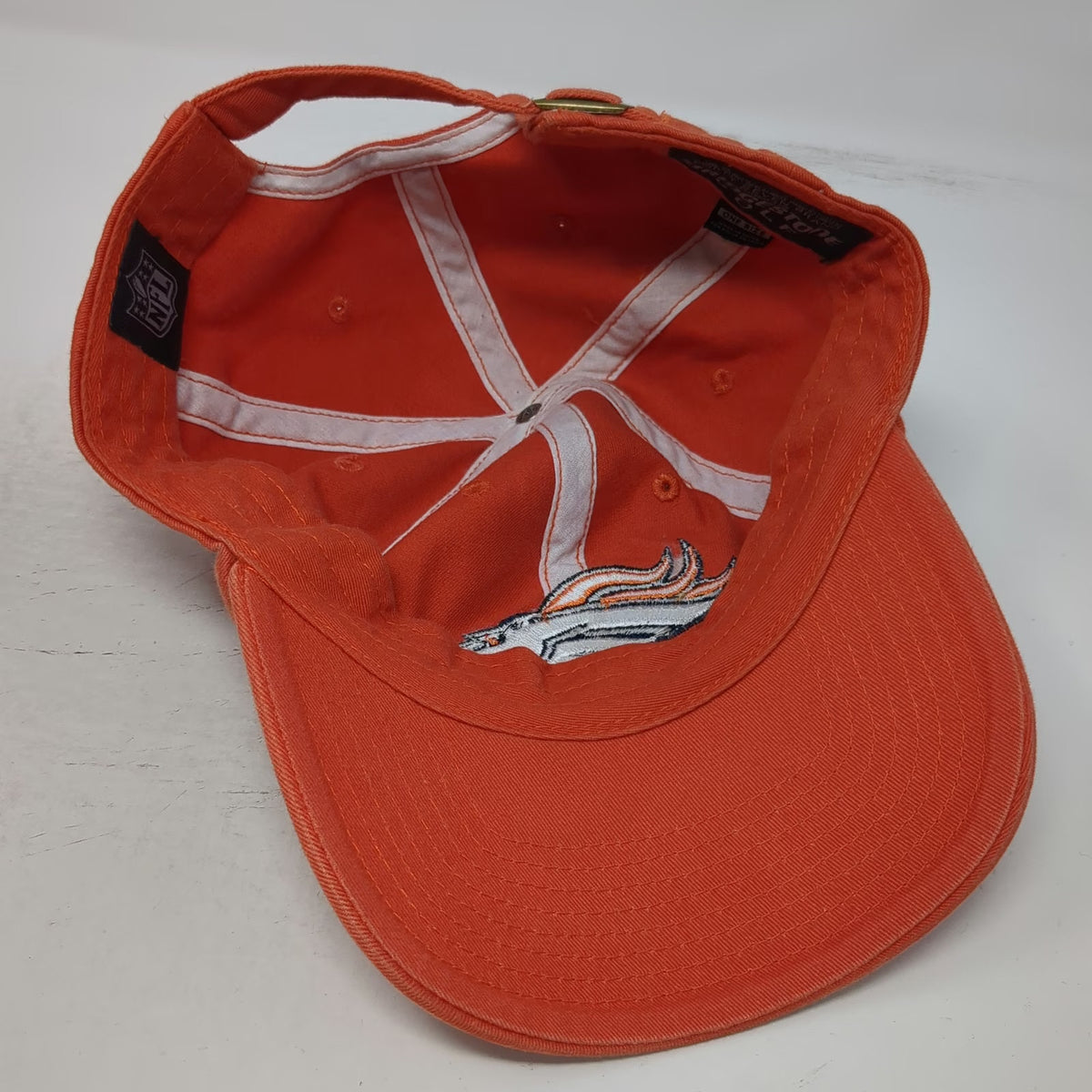 '47 Denver Broncos NFL Orange White Blue OSFM Bridgestone Golf Slideback Cap Hat