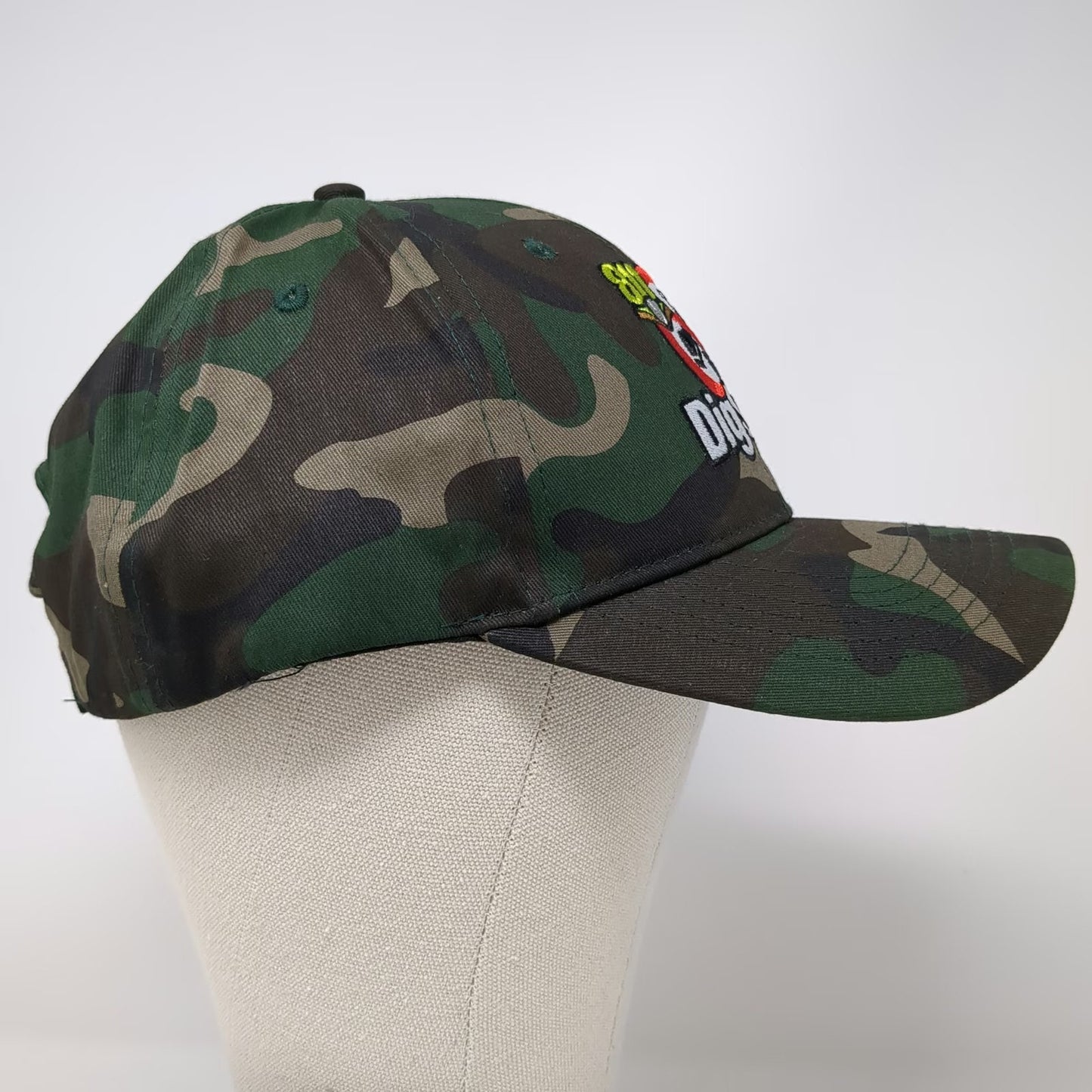 Baseball Cap Green One Size DigSafe 811 Logo Strapback Hat Camo Shovel Safety