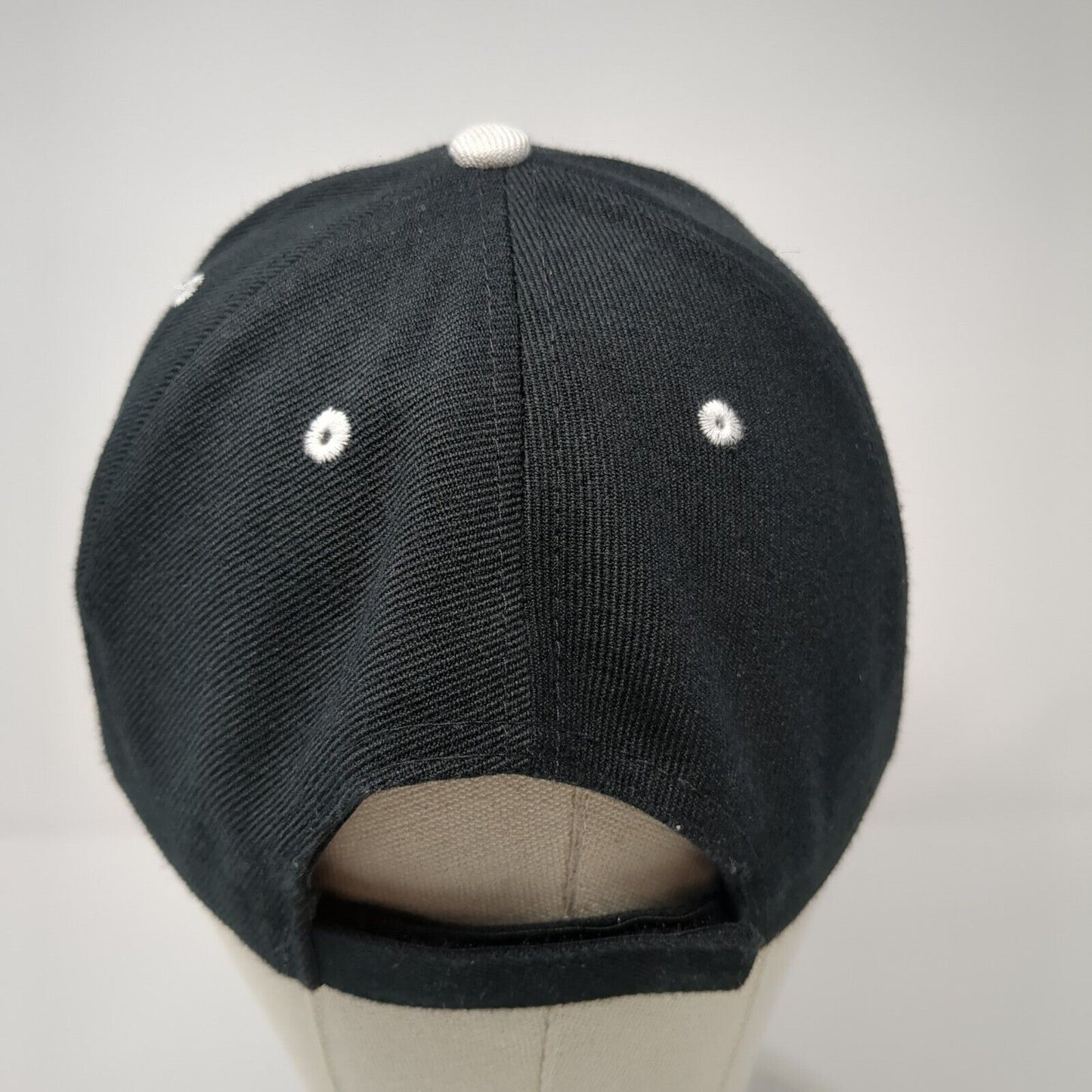 NY New York Strapback Hat Black One Size Embroidered 6 Panel Colorblock