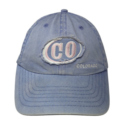 Colorado Strapback Baseball Cap Blue One Size Adjustable Embroidered Jhats