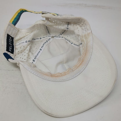 Peloton Baseball Cap White One Size Adjustable Mesh Back Perforated Gym Hat