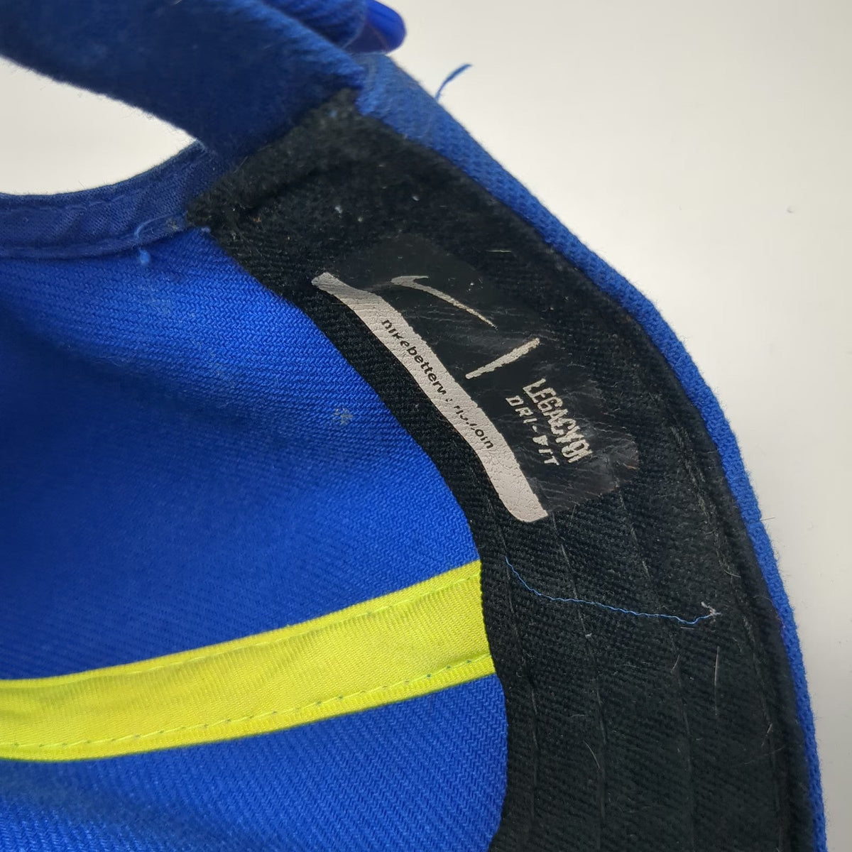 Nike Baseball Cap Blue One Size Strapback Swoosh Dri-Fit Legacy91 Athletic Hat