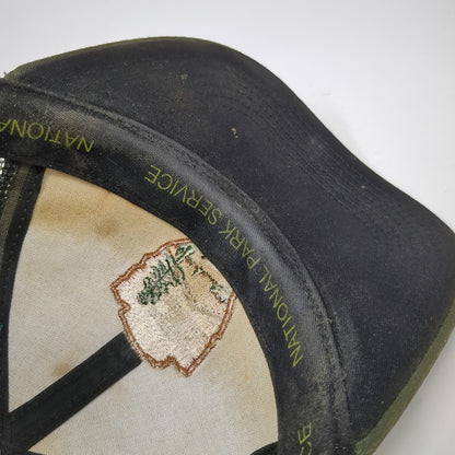 National Park Service Green Trucker Hat One Size Mesh Snapback Patch USA Vintage