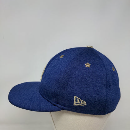 MLB LA Dodgers Fitted Hat Blue Size 7 1/8 Embroidered Logo New Era 59Fifty