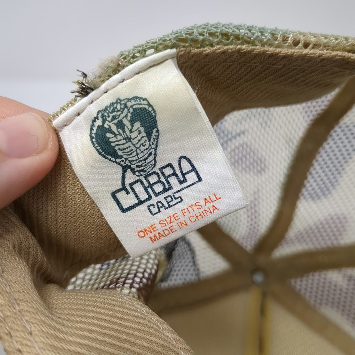 Cobra Caps Trucker Hat Beige One Size Michelob Beer Patch Camo Snapback Mesh Hat