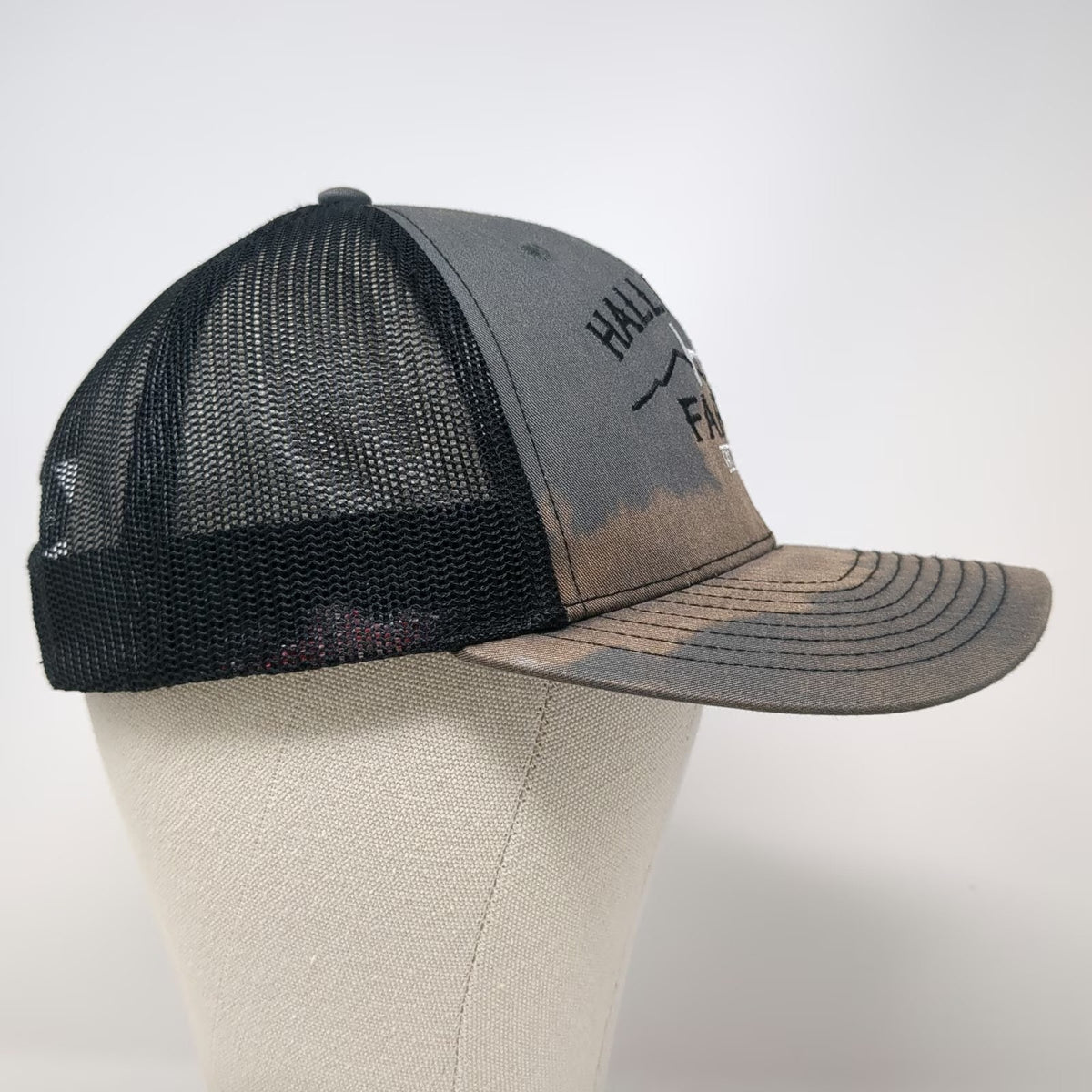 Richardson Trucker Hat Gray One Size Hall Family Farms Graphic Mesh Snapback Hat